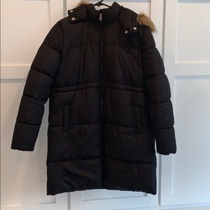 Maternity Hooded Frost-Free Long Puffer Jacket